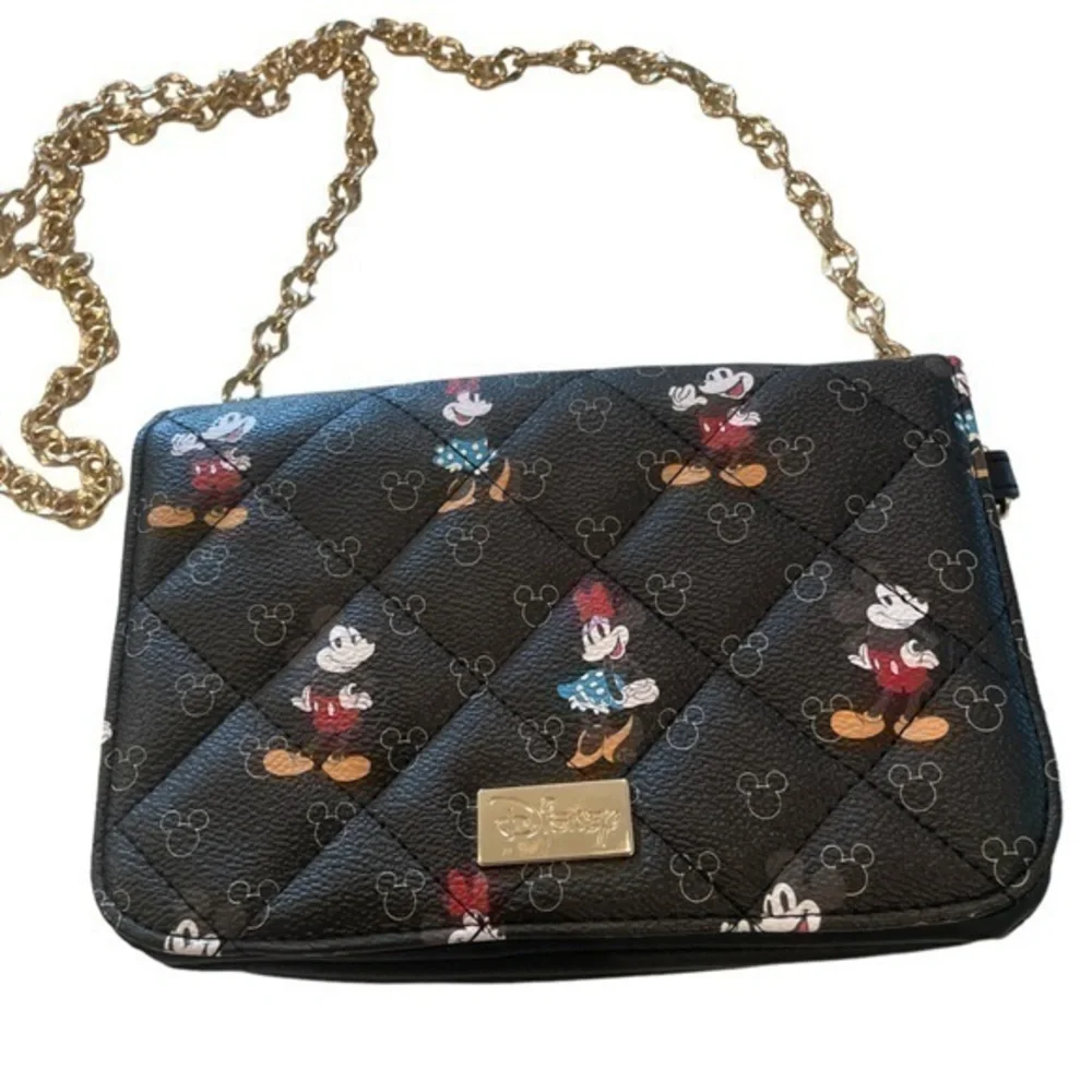Disney Mickey and Minnie  black Crossbody/ clutch chain bag